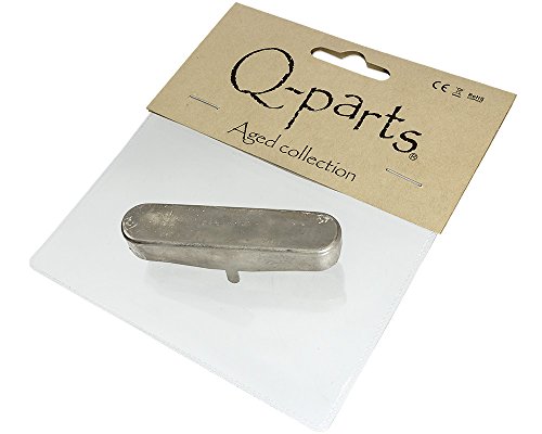 Q-Parts Aged Collection Neck Pickup Cover for Telecaster, Relic Nickel Silver