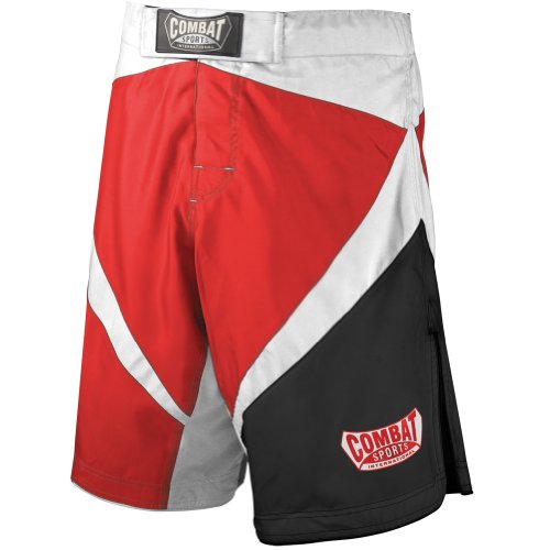 Combat Sports Fight MMA Boardshorts (Red, White, Black, 36)