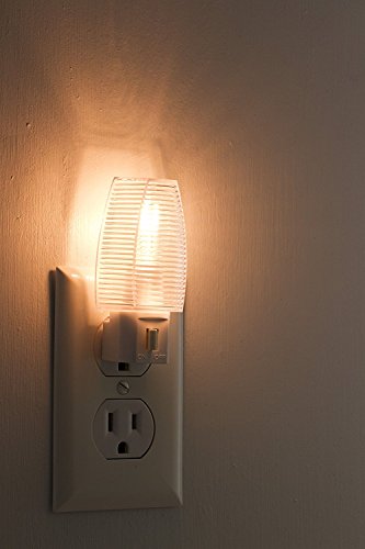 Lights By Night Manual On/Off Incandescent Night Light, Clear Shade (Pack of 2)