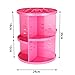 360-Degree Rotating Makeup Organizer, ELOKI Adjustable Spinning Cosmetic Storage Shelves Unit Compact Size with Large Capacity for Different Types of Cosmetics and Skin Care Accessories, Pink