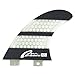 Prosea FCS18 Surfboard fins FCS Base Surfing thrusters Made of Fiberglass and Honeycomb with 1 Key and 6 Screws (Black and White)
