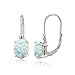 Sterling Silver Created Opal Oval Leverback Earrings