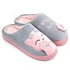 ALOTUS-Women-Men-Memory-Foam-Winter-Slippers-Booties-Animal-Cute-Cartoon-Cat-Warm-Fuzzy-Bedroom-Shoes-Big-Girl-Anti-Skid