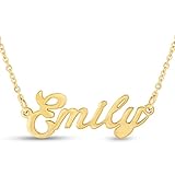 Beam Reach Personalized Name Necklace Pendant in Gold Tone, 100 Names Available for Immediate Purchase!