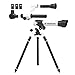 Kids Telescope, DIY Kids Telescope for Beginners, Early Development Science Toys, Three Different Magnification Eyepieces, Finder, Sky Observe, Tripod, Easy Operation, Detachable
