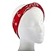 Lux Accessories Red Bandana Print Knot Front Headband