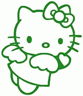 Hello Kitty Angel Prespaziato Adhesive 15 Cm Green Amazon Co Uk Car Motorbike