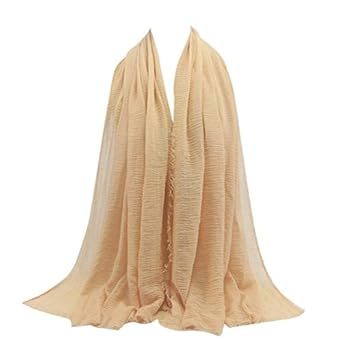 Tsmile 1PC Premium Viscose Maxi Crinkle Cloud Hijab Scarf Shawl Soft Islam Muslim