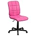 Flash Furniture Clayton Mid-Back Pink Quilted Vinyl Swivel Task Office Chair