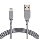 AmazonBasics Lightning to USB A Cable, MFi Certified iPhone Charger, Grey, 10 Foot