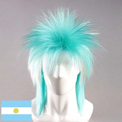 [Wigs2you] Flag Wig World Cup Football Sport Country Full Wig Party HalloweenFlag-004 _ Argentina