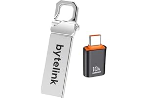 Bytelink SteelKey USB 3.2 Gen1 Flash Drive, Metal with Clip, 2TB, Water and Dust Resistant, Compatible with PC/Mac/Android, I