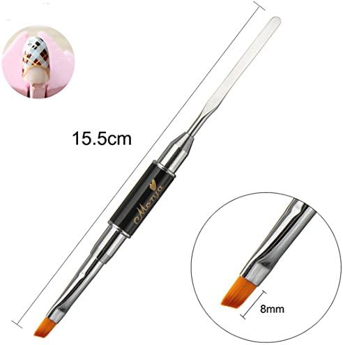 Dual End Nail Art Acrylic Gel Extension Line Liner Painting Drawing Brush Pen Gel Mixing Removal Spatula Stick Manicure Tool 6