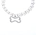 SKS PET TM Dog Cat Pearls Necklace Collar Bling Accessories Ribbon Bone Charm Pendant Pet Puppy Jewelry for Female Puppy Chihuahua Yorkie Adjustable Handmade (S, Crystal)