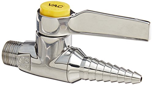 WaterSaver L4100 VAC Brass Vacuum Labeled Bench Service Stopcock, 3/8" IPT Male