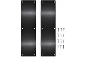 Door Push Plate, Metal Kickplate for Bottom of Door,4x16 inch Aluminum Metal Plate Rounded Corners for Interior and Exterior 