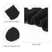 SERISIMPLE Women Thin Bamboo Socks Crew Lightweight Above Ankle Casual Dress Sock For Ladies Bootie Trouser 5 Pairs (Black, Large)