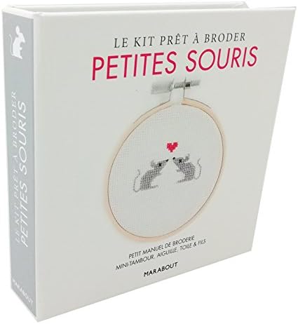 Le kit prĂȘt Ă broder petites souris: Avec 1 mini-tambour, 6 mĂštres de fils de coton, 1 toile Ă broder, 1 aiguille: 31625