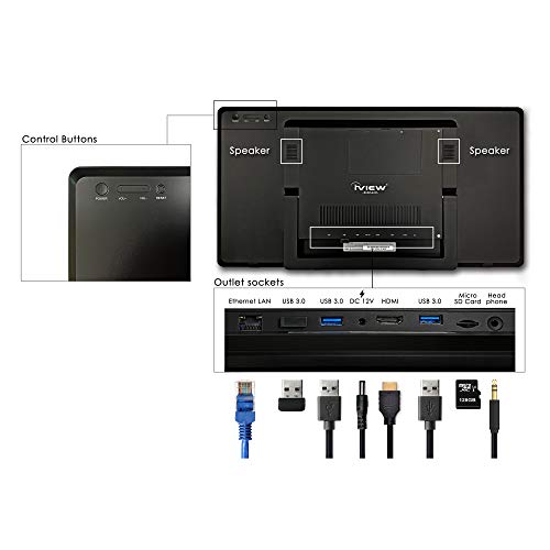 iView 2150AIO Pro 21.5-Inch Touch Screen All in One Computer, Intel Celeron 4GB RAM 64GB HDD (Expandable Notebook Drive), WiFi 2.4/5GHz, Windows 10, Wireless Keyboard & Mouse (2150AIO WIN 10 PRO 64GB) - Thumbnail 4