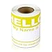 Hello My Name is Stickers Labels Nametags Visitor Sticker Badges Write on Adhesive Color Simple Basic Blank [Yellow] -2-5/16