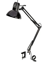 Home Improvement: Globe Electric 32" Multi-Joint Desk Lamp with Metal Clamp, Black Finish, 56963 - Globe Electric