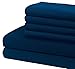 Bellerose Microfiber Sheets Quality Bedding 1800 Series 6 Piece Classic Soft Bed Linens Deep Pocket Fitted Sheet,2 Pillow Cases, Add A Elegant Touch To Your Bedroom - Queen, Navy