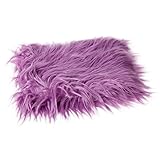 OULII Baby Photo Props Soft Fur Quilt Photographic Mat DIY Newborn Baby Photography Wrap-BAby Photo Props Favors (Purple)
