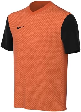 Unisex Kids Jersey Y NK DF Tiempo Prem II JSY SS, Safety Orange/Black/Black, DH8389-819, S