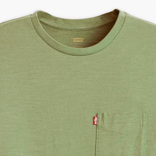 Camiseta para Hombre SS Classic Pocket tee, Moss Olive 0908736, M