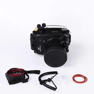 MEIKON 130ft 40m Underwater Waterproof Camera Housings Case for Sony A7 A7R A7S 28-70mmm Camera Lens