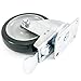 Industrial Grade 5 Inches Caster Wheels Heavy Duty Set of 4, All Swivel, Half with Rear Brakes