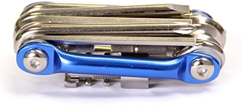 Mini Pocket Cr-mo Metallic Bicycle Repair Multitool Kit with Chain Breaker/ Hex Keys/Flat Head/Philips Screwdriver/Torx T-25 All in One Multifunction Bike Tools