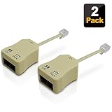 SHONCO in-line DSL Filter RJ11 6P4C Male to 2 Female Telephone Modem ADSL Splitter Filter-2 Pack