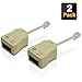 SHONCO in-line DSL Filter RJ11 6P4C Male to 2 Female Telephone Modem ADSL Splitter Filter-2 Pack