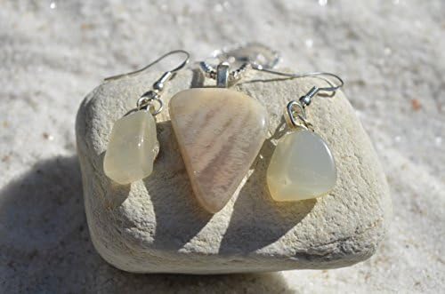 Moonstone Sterling Silver Earrings and Necklace Set