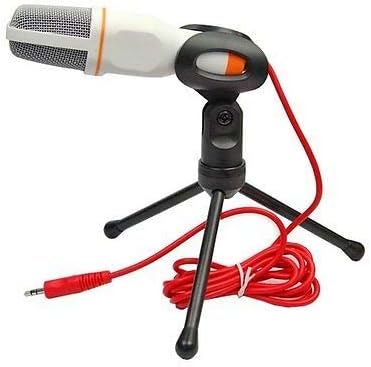 PC Microphone with Tripod Stand, 3.5mm Jack Recording Condenser Microphone for PC Laptop, Smart Phones, Desktop, Podcasting