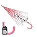 Dracarys Transparent Umbrella - Sakura Umbrella - Clear Cherry Umbrella - Flower Bubble Dome Shape Rain Umbrella - Half Automatic Umbrella for Girls Ladies and Kids – Dracarys (red)