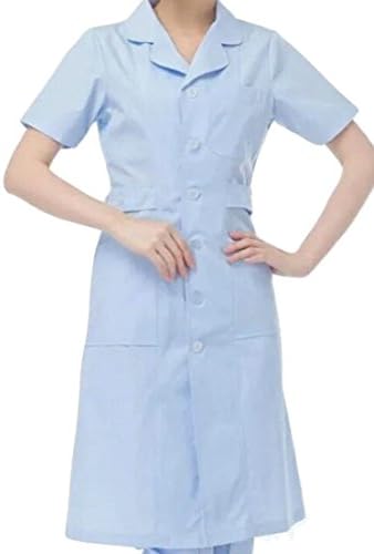 EKU FASHION EKU Women Fashion Hospital Solid Color Two Pocket Fitted Lab Coat