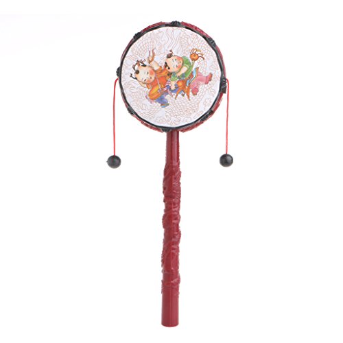 CHONE Kids Cartoon Hand Bell - ABS Chinese Traditional Rattle Drum Spin Toy For Baby - Thumbnail 7