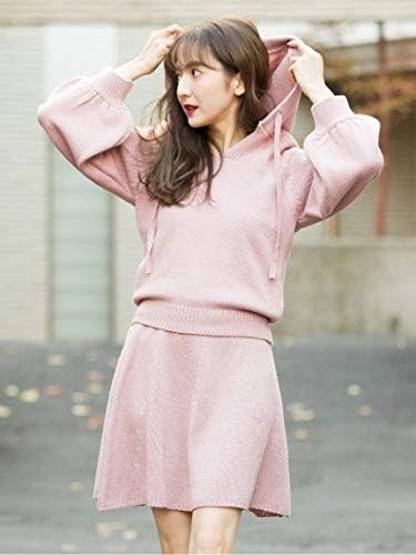 Amazon セシルマクビー Cecil Mcbee パーカーニットアップ ピンク M ワンピース チュニック 通販