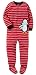 Carter's Big-boys' 1 Pc Micro Fleece Footed Blanket Sleeper Pajamas (6, Red Stripe Penguin)