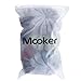 Mooker 4 Pack with Four Colored Loofah Mesh Pouf Set,Bath Sponge for Exfoliating Scrub