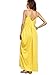 Verdusa Women's Spaghetti Strap V-neck Side Pockets Loose Maxi Dress Yellow XL
