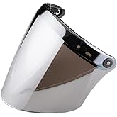 VCOROS Universal 3-Snap Flip Up Visor Shield for Retro Open Face Helmet | Flip up &amp; down adjustable structure for flexible;directly fixed by three snap buttons;scratch resistant &amp; UV protection