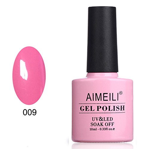 AIMEILI Soak Off UV LED Gel Nail Polish - Pertty Pretty in Pink (009) 10ml