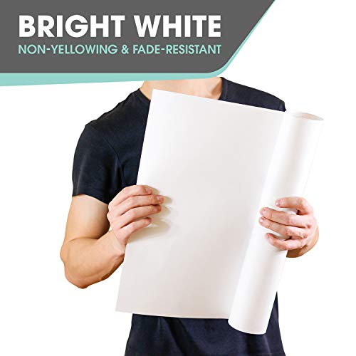 White Art Easel Paper Roll (12 Inch by 75 Feet) 100 Percent Recyclable Non-Yellowing Arts and Crafts Bond Paper for Paper Tablecloths, Bulletin Board Backing and Wall-Mount Note Stations