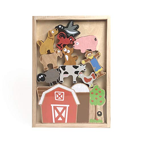 BeginAgain Balance Barn - Stacking Game & Farm Playset - Ages 2+ - Thumbnail 3