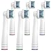 Amazon Brand - Solimo Flossing Replacement Brush Heads, 6 Count (Fits Most Oral-B Electric Toothbrushes)