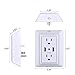 Multi Outlet, POWRUI Wall Mount Outlet Surge Protector with 2 AC Wall Outlet and LED Touch Nightlight and 2 USB Ports (2.4A Total) for Smartphones/Tablets/Appliances, White, ETL Certified