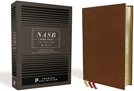 NASB Pitt Minion Reference Bible, Brown Goatskin Leather, Red